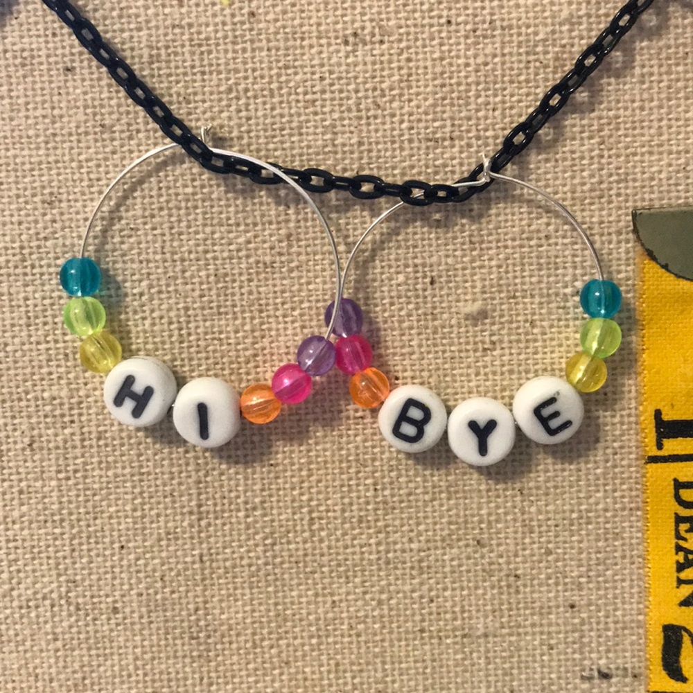 *Free with Purchase* Handmade “Hi” “Bye” Hoop Earrings!